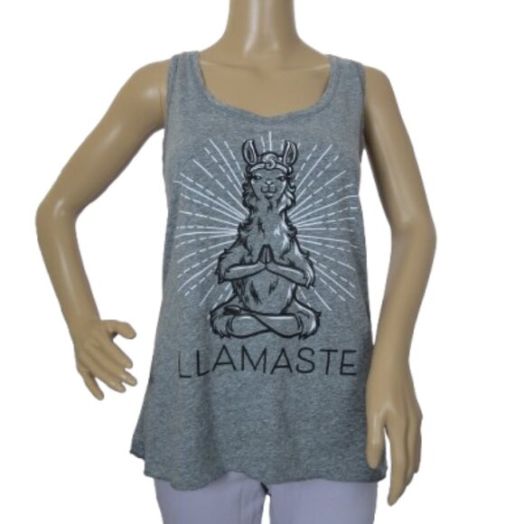 Llamaste Grey Yoga Tee - Picture 1 of 7